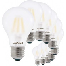 SunSeed 2년 보증 10 X E27 9W(90W와 동등) 필라멘트 LED Frosted GLS Light Bulb A60 AC220-240V Warm White 2700K 1000 Lu, 1, 단일옵션