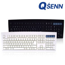 QSENN DT35 106 ABS 풀윤활 가스켓 유무선 기계식 키보드, 저소음 바다소금축, 화이트