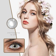 FWT 레몬 글래스 컬러 시리즈 빅 아이즈 스털링 그레이, 14.2mm, 설명