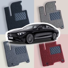 벤츠 CLS 450 400 350 300 D 53 63 AMG 코일매트 한대분 풀세트 카매트 발매트 확장형 바닥매트 발판 깔판 차량용 자동차 차량, 메르세데스 벤츠, 슬림 한대분 (앞좌석+뒷좌석), 블랙