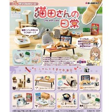 리멘트(RE-MENT) 쁘띠 샘플 고양이 네코타의 일상 1BOX PVC