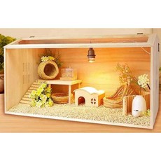 도마뱀사육장 파충류 뱀 케이지 고슴도치 거미 원목, 1. 50x30x30 단일, 1개