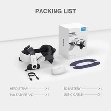 BOBVR M3 프로 헤드 스트랩 메타 퀘스트 3 마그네틱 배터리 팩과 호환 가능 엘리트 교체 VR 액세서리, 01 M3 프로, 1개