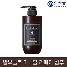 인산가 씨실 밤부솔트 미네랄 리페어 샴푸 490ml 저자극 성분좋은 두피케어 샴푸, 인산 밤부솔트 미네랄 리페어 샴푸, 1개