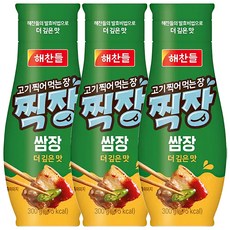 해찬들 고기 찍어 먹는 장 찍장 쌈장, 300g, 3개