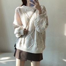 색감 핏대박 보호본능 보카시 루즈핏 꽈배기 니트 3컬러 더뮤즈