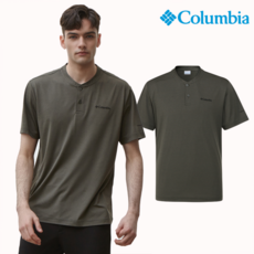 컬럼비아 컬럼비아 남성 스탠드 카라 테크 티셔츠_브라운 (C22-YMD604)