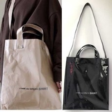 꼼데가르송 정품 PVC토트크로스겸용2WAY가방, 주소란에 기재