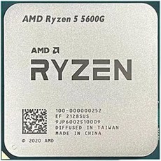 CPU 프로세서 AMD RYZEN 5 5600G 3.9GHz 6코어 12스레드 65W ZEN 3 베가 7 그래픽카드 PC게이머용 소켓 AM4 - 5600g