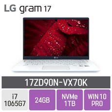 LG 2020그램 17ZD90N-VX70K, 24GB, SSD 1TB, 포함
