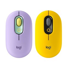 로지텍코리아 [정품] POP 무소음 무선 블루투스 마우스 2가지 색상+스마트폰거치대 증정, 블라스트(옐로우)+스마트폰거치대