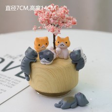 가오나시 센 히치로 오르골 피규어 애니메이션 예쁜 선물 DIY, 고양이 뒷마당 팔음함(재료 가방)