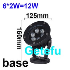 벽 조명 잔디 세척 스포트라이트 투광 조경 DC12V 뒤뜰 정원 나무 IP67 AC220V110V 야외 LED 비율 램프, 125mm 12W base, 110V 220V, red