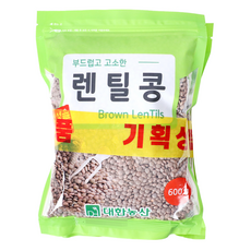 케이푸드_대한농산 렌틸콩 600g+600g, 100개, 1.2kg