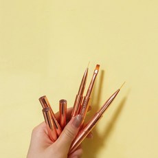 몽주 골드로즈 듀얼브러쉬 3종, 1개, mongzoo2(세필 6mm + 납작 브러쉬)