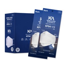 KA케이에이 프리미엄 황사방역마스크 KF94 대형 100매 비말차단 마스크