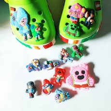 당일발송 앤조이몰 브롤스타즈 왕 지비츠 세트 14PCS 크록스 악세서리