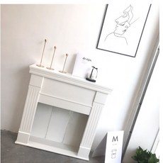 벽난로 콘솔 아치형 수납장 거실 현관 LED 트리니홈 빈티지콘솔 젠틱가구 빈티지, 퓨어화이트 1m 꽃 고리 없음