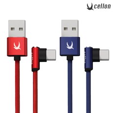 셀론 90도 C타입 고속케이블 30cm 60cm 120cm 케이블, 1개, 90도 C타입 60cm 에너제틱 레드