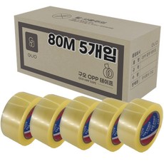  투명 박스테이프 80M * 48mm 5개입 5개  상품 이미지