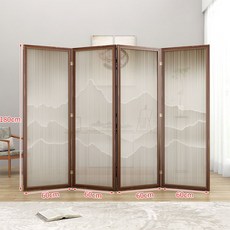 한폭 파티션 접이식파티션 칸막이 경첩가벽 이동식 일식집, T. 세미 투명 180x60 4팬