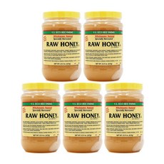 Ys Bee Farms 생 꿀 Raw Honey 22oz, 623g, 5개 - 허니수니카이쿠라유산균