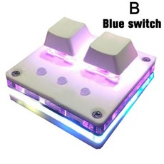 OSU 미니 키보드 2 키 게임용 키보드 프로그래밍 기계식 키패드 매크로 소프트웨어(블루/레드 스위치 키보드 포함), 02, 02, 하나, 하나