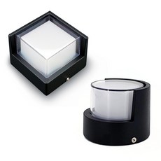 LED 방수 외부 원형 사각 벽등 15w, 주광색(흰빛)15W