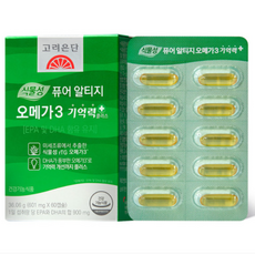 고려은단 식물성 퓨어 알티지 오메가3 기억력+ 60캡슐 X 1개 (1개월분), 60정, 2개