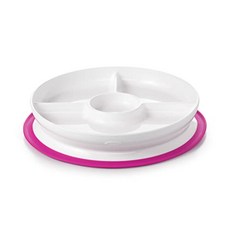 OXO 옥소 흡착 런치 플레이트 간식 흘림방지, 핑크, 1개