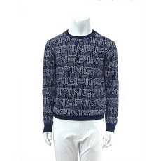 PING 골프웨어 남성 로고 패턴 니트 티셔츠 111A1SR105