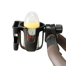 유모차컵홀더 윰차컵홀더 유모차 걸이 병 휠체어 가방 용 정리함 컵 거치대, 1) black, 1개