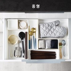 [야무진맘] 잡동사니 소품 서랍 정리 바구니 수납함 4Size 중형