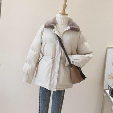 스위티나 메리바움 밍클 퍼 카라 숏 패딩