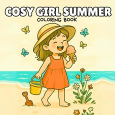Cosy Girl Summer Coloring Book: Livre de Coloriage Adulte pour Relaxation Stress Relief et Happy, Cosy Girl Summer Coloring Book
