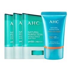 AHC 더블쉴드 선스틱 SPF50+ PA++++ 14g x 3p + 선크림 50ml 세트