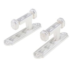 STK 1Pair 커튼 홀드 백 금속 커튼 Tieback Wall Hook, Silver_A