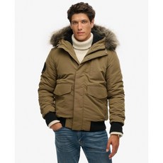 SUPERDRY Hooded Everest Puffer Bomber Jacket 1020202000536 Military Olive
