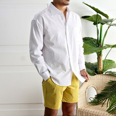 (3color)남자 여름 아사 린넨 오버핏 셔츠