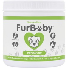 강아지 위한 Natures 플러스 Fur 베이비 프로바이오틱스 9.5 oz 다이제스티브 간 건강을 60인분