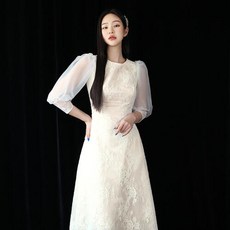 퍼프웨딩드레스