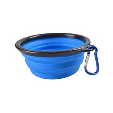 강아지 애완 동물 접는 실리콘 그릇 야외 여행 휴대용 음식 상자, 5.파란