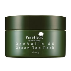 퓨어힐스 PureHeals 센텔라 65 그린티 팩 130g 진정 워시오프팩, 1개, 1개