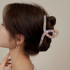 [초콜리트쥬얼리] 실론 13cm 셀룰로오스 빅사이즈 꼬임 올림머리 헤어 집게핀 6컬러