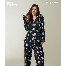 SPAO 최고심 마음대로 갓생살자 긴팔 잠옷블랙 SPPPD49U05