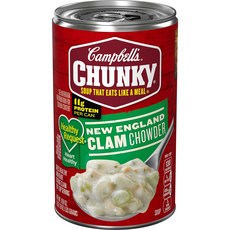Campbell's Chunky Soup Healthy Request New England C Campbell's 청키 수프 건강한 요청 뉴잉글랜드 클램 차우더 18.8온스, 533g, 1개