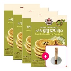 CJ제일제당 [T]백설 녹차맛 찹쌀호떡믹스 400g X 4개(누르개증정), 단품