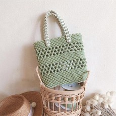 민트 네트망 토트백 가방만들기 DIY 재료 매듭공예