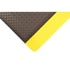 Notrax 479S0023YB 479 쿠션 트랙스 2피트 x 3피트 블랙 앤 옐로우 약화 방지 매트 레드 스톱 포함, Black / Yellow, 1개