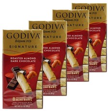 Godiva 고디바 시그니처 로스트 아몬드 다크 초콜릿 8 미니 바 90g x4팩